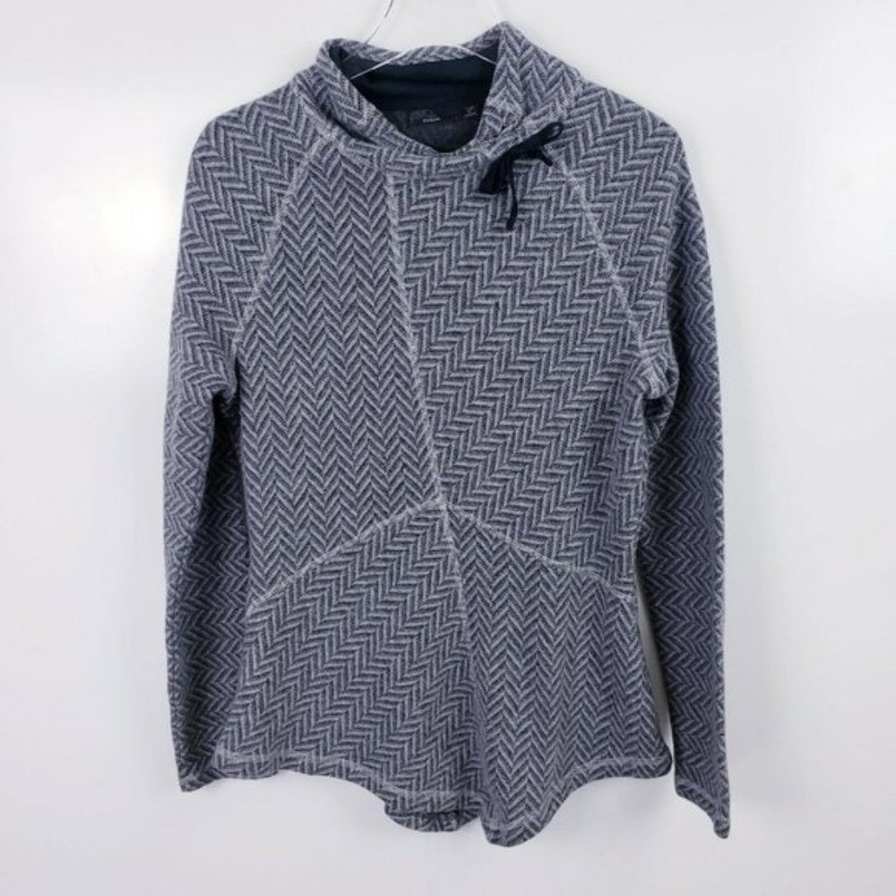 Prana Womens Mattea Sweater Asymmetrical Gray Wool